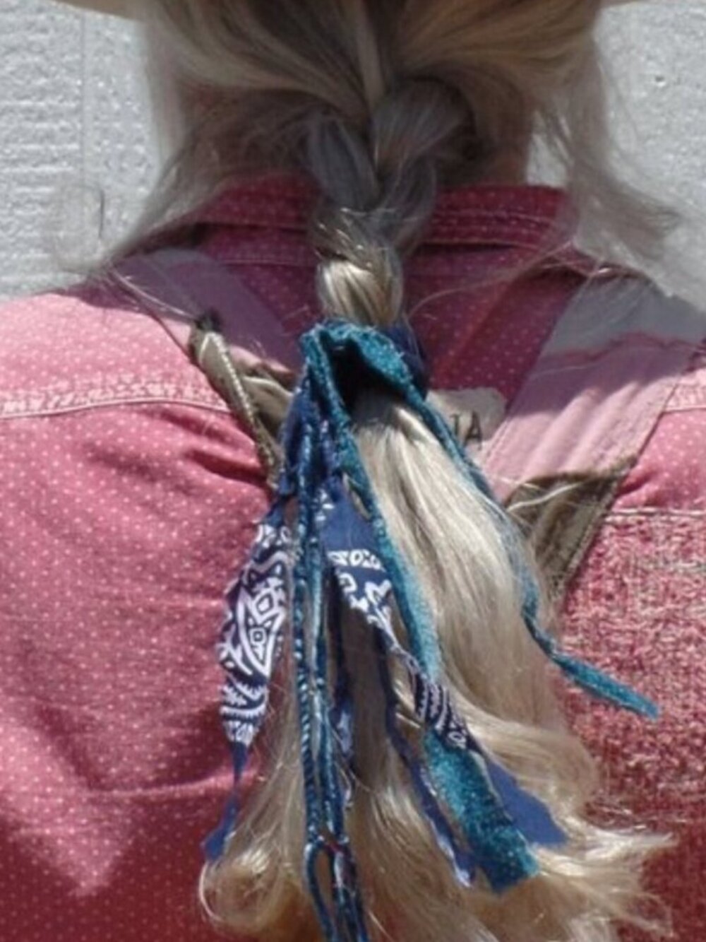 Hand Crafted Hair Tie Swag (1) STORMY